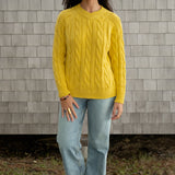 The Not Your Crewneck's V-neck Cableknit - Mustard