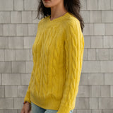 The Not Your Crewneck's V-neck Cableknit - Mustard