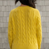 The Not Your Crewneck's V-neck Cableknit - Mustard