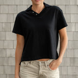 The Sporty Polo Tee – Black