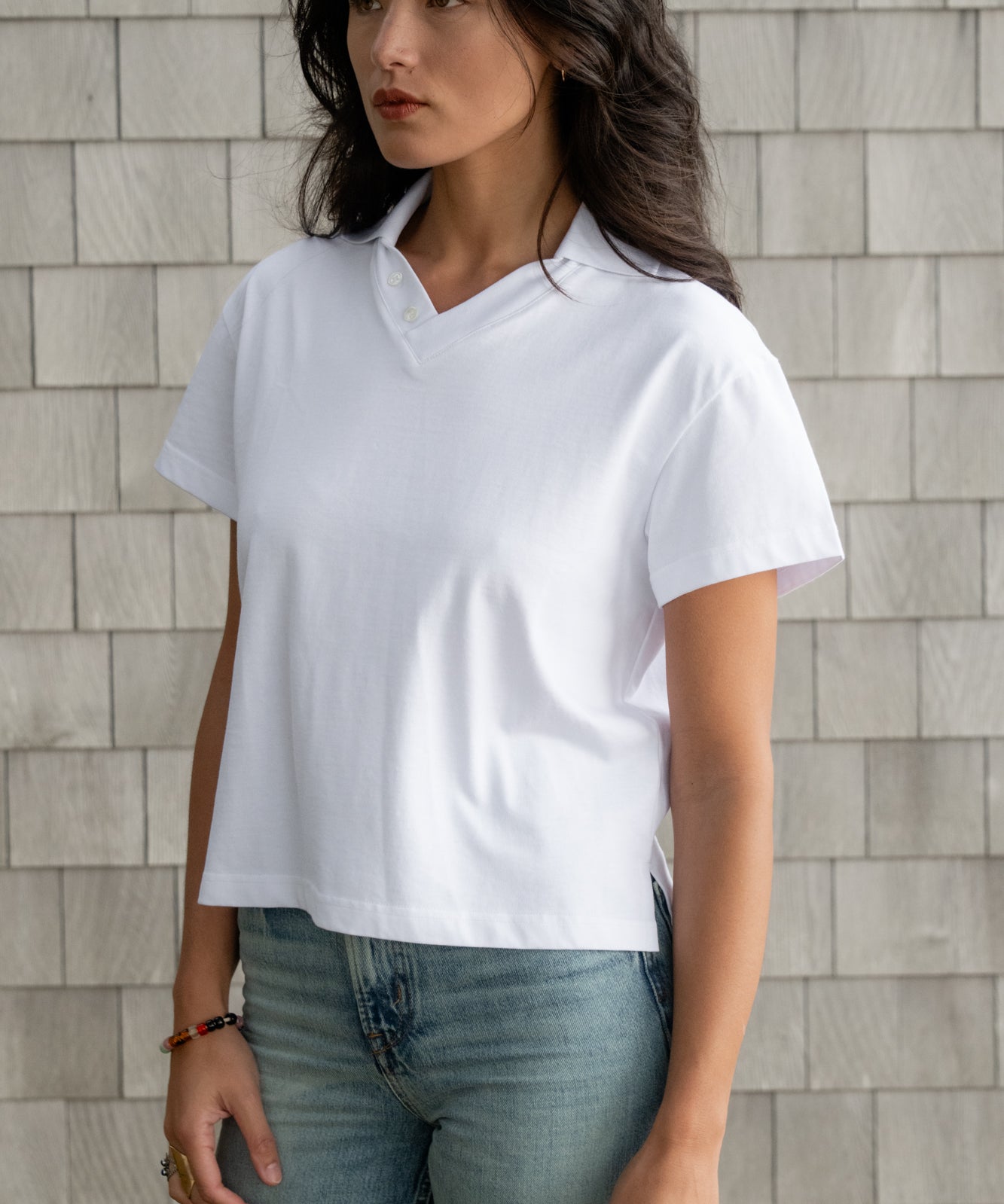 The Sporty Polo Tee – White